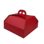 Caixa Cartão p/ Bolos c/ Pegas Vermelho Scrigno 25x25x12cm – Norpack - Image 3