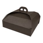 Caixa Cartão p/ Bolos c/ Pegas Castanho Scrigno 31x31x12cm – Norpack