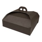 Caixa Cartão p/ Bolos c/ Pegas Castanho Scrigno 31x31x12cm – Norpack - Image 3