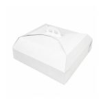 Caixa Cartão p/ Bolos c/ Pegas Branco Scrigno 36x36x12cm – Norpack - Image 3
