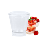 Taça Plástica Transparente Reutilizável Sobremesa c/ Tampa 200ml – Norpack