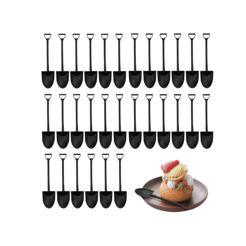 110700000030.png Colher Sobremesa Pá Preta Pack 100 unidades – Norpack - Image 1