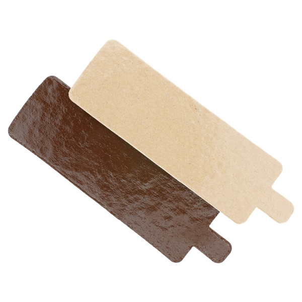 111000000080.png Prato de Cartão para Pastelaria Diversa Chocolate / Creme 4,5 x 13Cm - Pack 200 – Norpack - Image 1