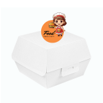Caixa Cartão Hamburguer Branca 13x12,5x6cm - Take Away c/ Impressão – Norpack