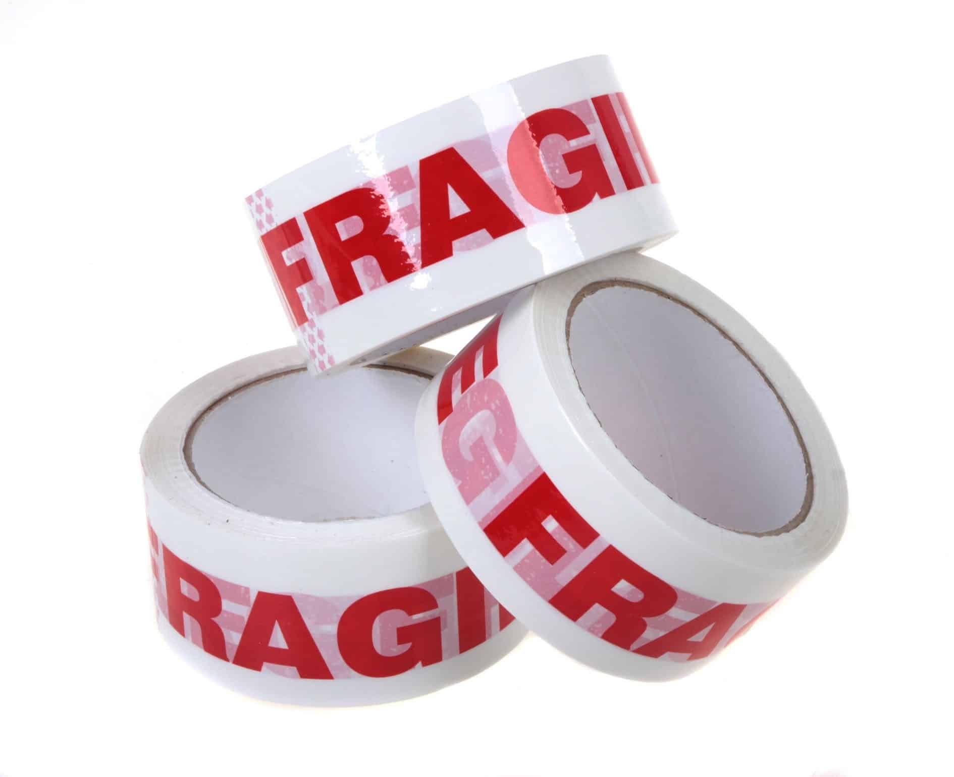 12-4.jpg Fita Adesiva Identificadora para volumes "Frágil" 48MM X 60Mtrs - Especial MUDANÇAS! – Norpack - Image 1