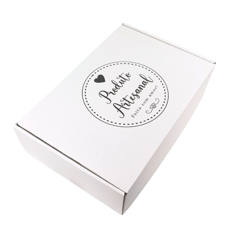 12.png Caixa Postal Branco "Produto Artesanal Coração" – Envio de Encomendas com Estilo – Norpack - Image 1