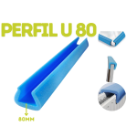 Perfil Espuma Formato U - U80 - Caixa com 60 varas de 2 Mtrs – Norpack