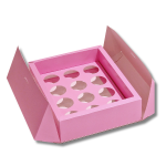 Caixa Cartolina Rosa Chiclete c/ Manga Cartolina p/ 12 Brigadeiros – Norpack - Image 2