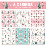 Papel Embrulho Natal Rosa 50,8x68,58cm Pack 6 folhas – Norpack - Image 4
