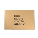 Caixa Postal Kraft "Este Pacote Contém Amor" – Envio de Encomendas com Estilo – Norpack - Image 5