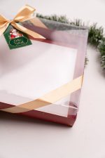 Caixa Cartolina Vermelha 25x25x7,5cm c/ Etiqueta Coleção Pai Natal – Norpack - Image 4