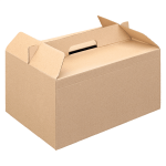 Caixa Cartão Lunch Box / Caixa Cartão Kraft – 28cmx20cmx15cm – Fundo Automático – Take Away/Presente/Pastelaria/Bolos – Norpack