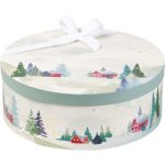 Caixa Cartão Redonda Branca Natal Floresta 35,5x13cm – Norpack - Image 4