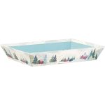 Tabuleiro Cartão Branco Natal Floresta 27x20x5cm – Norpack