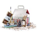 Caixa Cartão Cabaz / Presente Casinha Branca Natal Floresta c/ Asa 22,5x22,5x25cm – Norpack - Image 2
