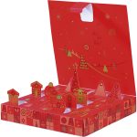Caixa Cartão Calendário Advento Mosaico Natal c/ 24 janelas picotadas 36x36x6cm – Norpack - Image 2