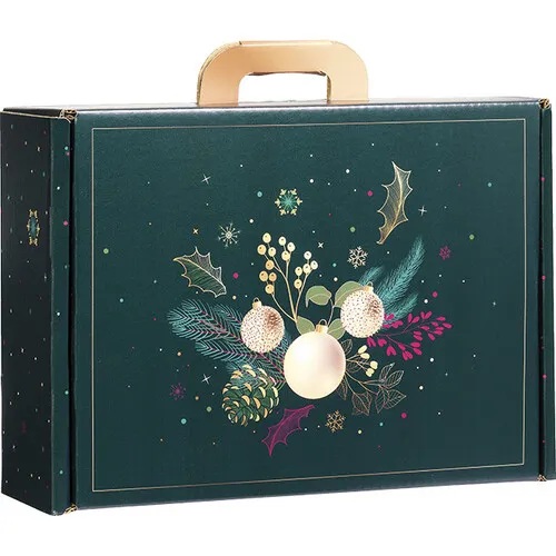 170100000038.jpg Caixa Cartão Verde Natureza Encantada c/ pega 34,2x25x11,5cm – Norpack - Image 1