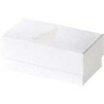 Caixa Cartão Presente Branca Pinheiro / imitação pele c/ Tampa 15,8x8,3x6,2cm – Norpack