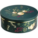 Caixa Cartão Presente Redonda Verde Natureza Encantada 31,5x31,5x12cm – Norpack