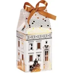 Caixa Cartão Cabaz / Presente Branca Natal Cidade Festiva c/ Fita Cetim 8x7x15,9cm – Norpack - Image 3