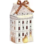 Caixa Cartão Cabaz / Presente Branca Natal Cidade Festiva c/ Fita Cetim 12x10x23,5cm – Norpack - Image 5