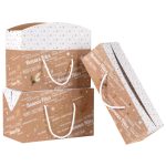 Caixa Cartão Presente Kraft/Branca Boas Festas c/ cordão 31,5x16x16cm – Norpack - Image 2