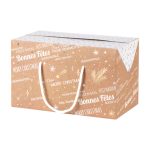 Caixa Cartão Presente Kraft/Branca Boas Festas c/ cordão 31,5x16x16cm – Norpack