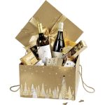 Caixa Cartão Cabaz / Presente Dourada Natal 18x18x19,5cm – Norpack - Image 2
