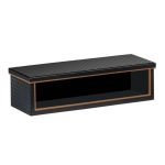 Caixa Cartão Preta/Cobre p/ 3 Frascos c/ Tampa e Janela 27x10x7,5cm – Norpack