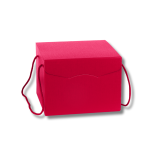 Caixa Cartão Presente Vermelha c/ cordão 245x245x180mm – Norpack