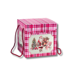 Caixa Cartão Presente Vermelha / Branca Pai Natal c/ cordão 245x245x180mm – Norpack