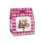 Caixa Cartão Presente Vermelha / Branca Pai Natal c/ Pega 330x250x390mm – Norpack