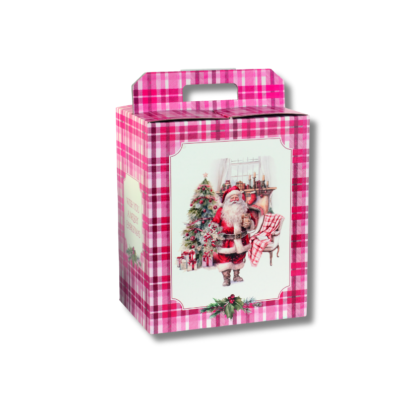 170100000415.png Caixa Cartão Cabaz / Presente Vermelha / Branca Pai Natal c/ Pega 280x200x350mm – Norpack - Image 1