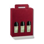 Caixa Cartao Bordeaux 3 Garrafas c/ janela 270x90x340mm – Norpack