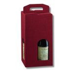 Caixa Cartão Bordeaux 4 Garrafas c/ janela 180x180x340mm – Norpack