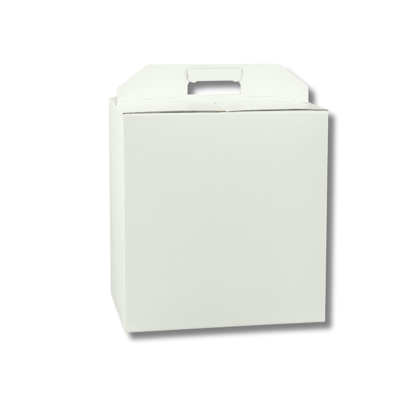 170100000442.jpg.png Caixa Cartão Cabaz / Presente Branca c/ Pega 330x250x350mm – Norpack - Image 1