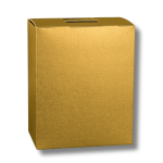Caixa Cartão Cabaz / Presente Dourada c/ Pega interior 330x250x350mm – Norpack
