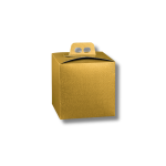 Caixa Cartão Panettone Dourada 100x100x100mm – Norpack
