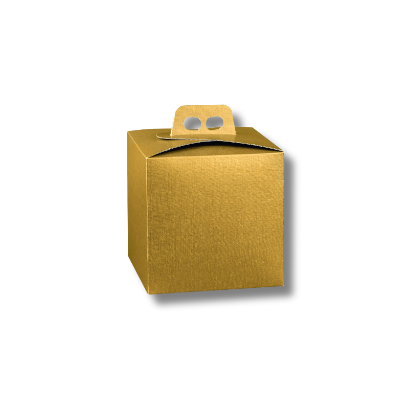 170100000480.png Caixa Cartão Panettone Dourada 100x100x100mm – Norpack - Image 1