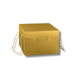 Caixa Cartão Presente Dourada c/ cordão 280x200x350mm – Norpack