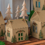 Caixa Cartão Casinha Kraft / Verde c/ cordão 200x140x140mm – Norpack - Image 6
