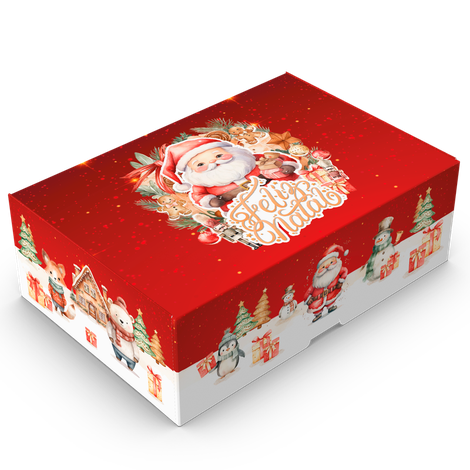 170100000522.png Caixa Cartolina Presente Vermelha Natal Encantado 6 Brigadeiros Pack 10 unidades – Norpack - Image 1