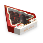 Caixa Cartolina Vermelha Árvore c/ Janela Natal Encantado 12 Brigadeiros - Pack 5 uni – Norpack