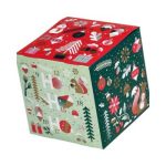 Caixa Cartão Calendário do Advento Natal Jardim de Inverno c/ 24 janelas picotadas 22,2x22,2x22,2cm – Norpack - Image 5