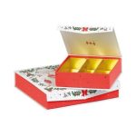 Caixa Cartão Chocolates Natal Vermelho Encantado Fecho Magnético 4 linhas 15,5×15,5×3,3cm – Norpack - Image 4