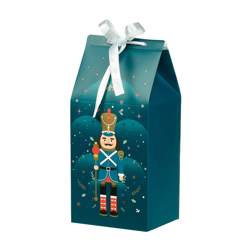 170100000558.jpg Caixa Cartão Cabaz / Presente Natal Quebra Nozes c/ Fita Cetim 12x10x23,5cm – Norpack - Image 1