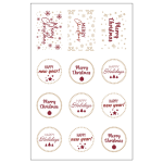 Etiquetas Adesivas Brancas NATAL – Pack 10 folhas x 12 Etiquetas – Norpack