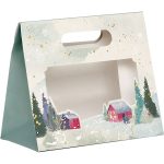 Saco Papel Natal Branco Floresta c/ pega 20x10x17cm – Norpack