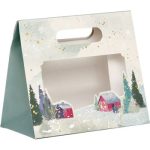 Saco Papel Natal Branco Floresta c/ pega 20x10x17cm – Norpack - Image 4