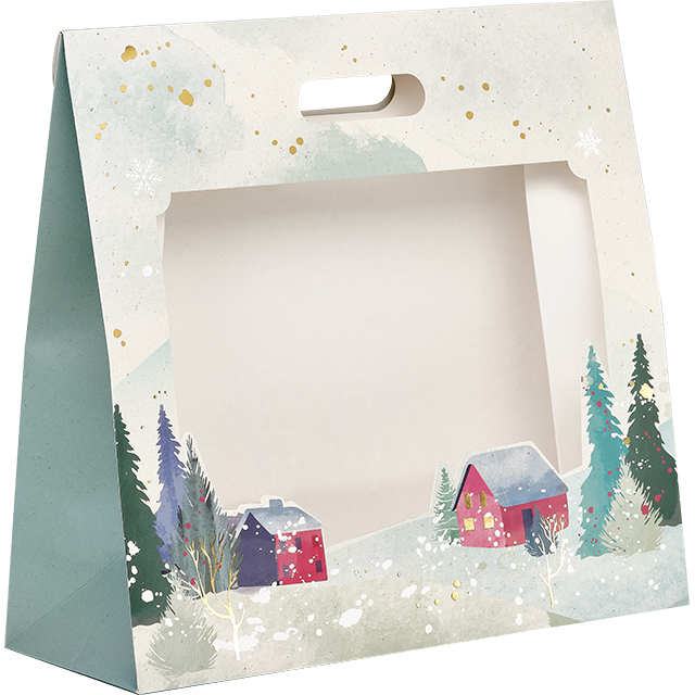 170800000014_1.jpg Saco Papel Branco Natal Floresta 35x13x33cm (C x L x A) – Norpack - Image 1